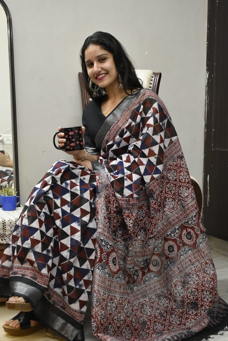 Linen cotton Saree